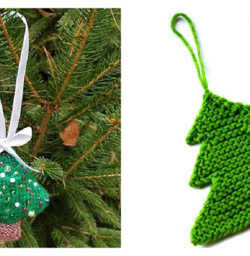 Christmas Tree Ornament Free Knitting Pattern