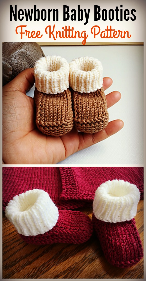 Newborn Baby Booties Free Knitting Pattern