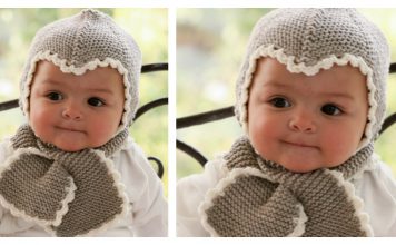 Baby Hat and Scarf All in One Free Knitting Pattern