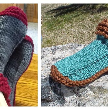 Crocodilly Mocs Slipper Free Knitting Pattern