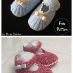 Baby Mary Janes Booties Free Knitting Pattern