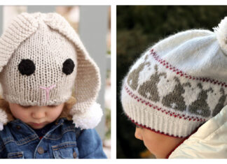 Bunny Baby Hat Free Knitting Pattern