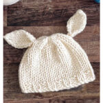 Bunny Ear Beanie Free Knitting Pattern