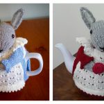 Mrs. Bunny Rabbit Tea Cozy Free Knitting Pattern