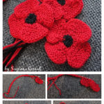 Poppy Flower Free Knitting Pattern