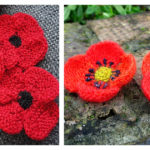 Poppy Flower Free Knitting Pattern