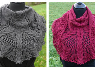 Lace and Cable Shawl Free Knitting Pattern