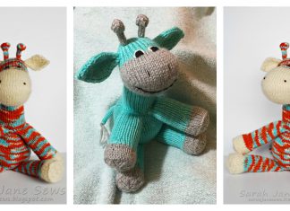 Sock Giraffe Amigurumi Free Knitting Pattern