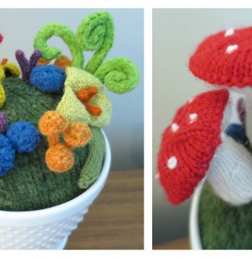 Fantasy Mini Garden Free Knitting Pattern