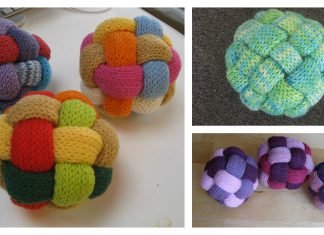 Braided Ball Free Knitting Pattern and Video Tutorial