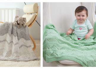 Chevrons Lace Baby Blanket Free Knitting Pattern