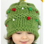 Baby Christmas Tree Hat Free Knitting Pattern