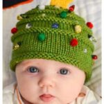 Christmas Tree Baby Hat Free Knitting Pattern