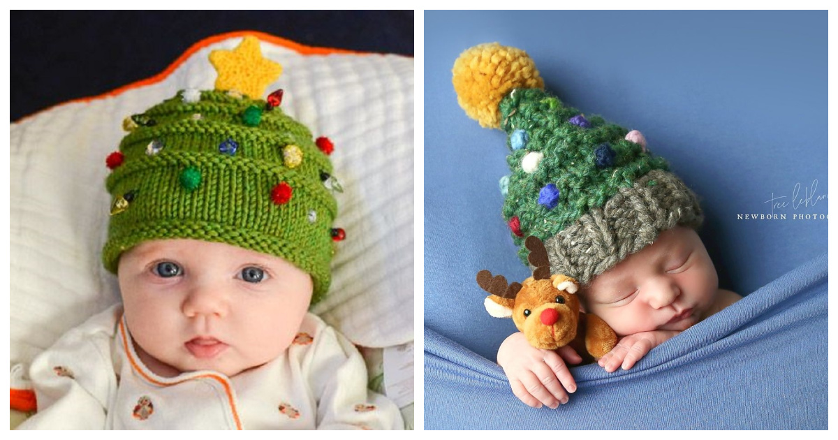 Christmas Tree Hat Free Knitting Pattern