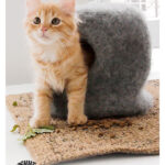 Cat Felt Cave House Free Knitting Pattern