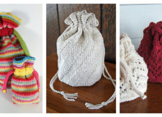 Holiday Gift Bag Free Knitting Pattern