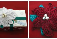 Poinsettia Gift Topper Free Knitting Pattern