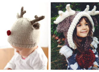 Reindeer Hat Knitting Patterns