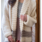 Cozy Collar Coat Free Knitting Pattern