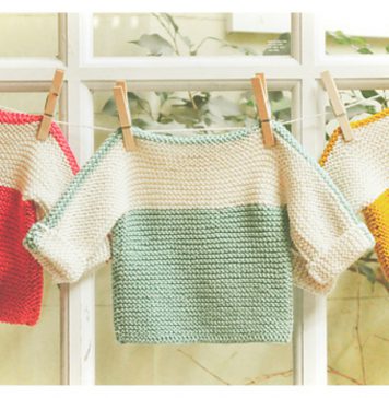 French Macaroon Baby Sweater Free Knitting Pattern