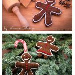 Gingerbread Man and Woman Free Knitting Pattern