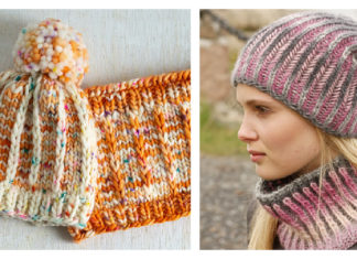 Winter Weather Hat and Cowl Set Free Knitting Pattern