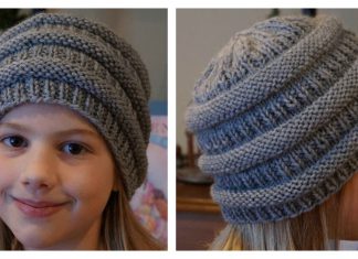 Easy Slouchy Beanie Hat Free Knitting Pattern