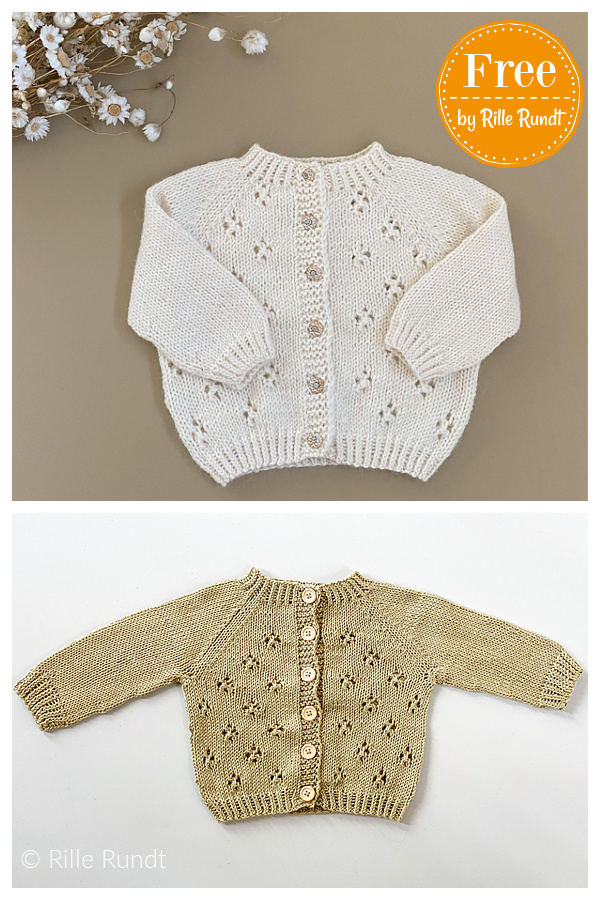 Baby Lace Cardigan Free Knitting Pattern