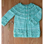 Cute as a Button Baby Cardigan Free Knitting Pattern