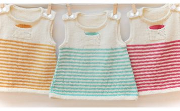 Baby Pinafore Dress Free Knitting Pattern