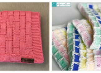 Brick Work Baby Blanket Free Knitting Pattern