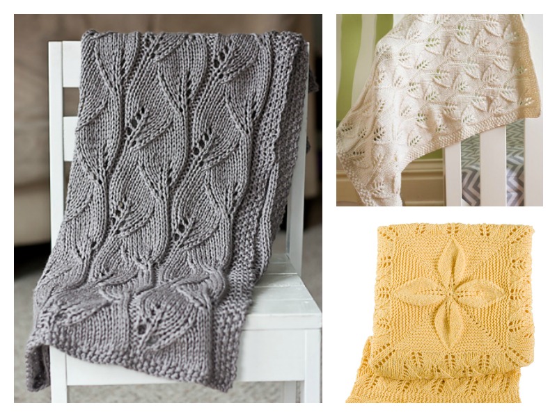 Lace Leafy Baby Blanket Free Knitting Pattern