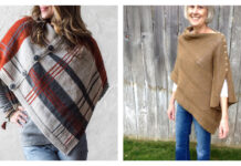 Easy Button Poncho Free Knitting Pattern