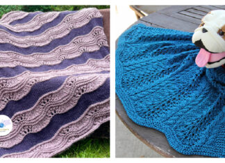 Waves Blanket Free Knitting Pattern