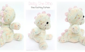 Daisy the Baby Dino Amigurumi Free Knitting Pattern