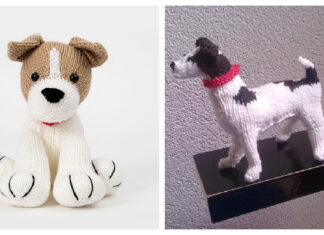 Jack Russell Dog Amigurumi Free Knitting Pattern