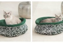 Simple Cat Bed Free Knitting Pattern