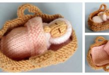 Baby in a Basket Crib Free Knitting Pattern