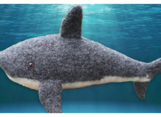 White Shark Soft Toy Free Knitting Pattern