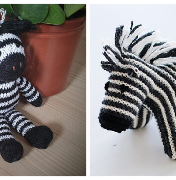 Zebra Soft Toy Free Knitting Patterns