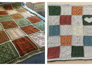 Sampler Afghan Blanket Free Knitting Pattern