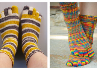 Basic Toe Socks Free Knitting Pattern