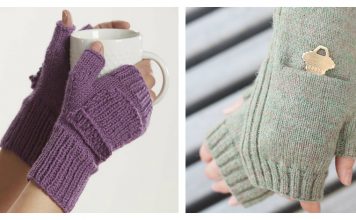 Fingerless Pocket Mitts Free Knitting Pattern