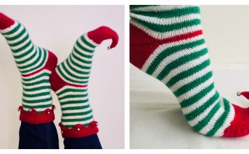 Christmas Elf Socks Free Knitting Pattern