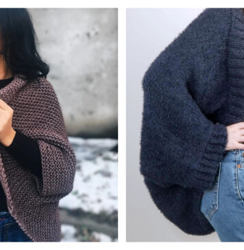 Winter Cocoon Cardigan Knitting Patterns