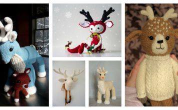 Adorable Deer Free Knitting Pattern and Paid