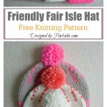 Friendly Fair Isle Hat Free Knitting Pattern