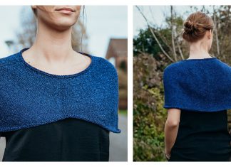 Stylish Capelet Free Knitting Pattern