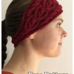 Heart Cable Headband Free Knitting Pattern