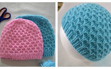 Mesh Stitch Hat Free Knitting Pattern